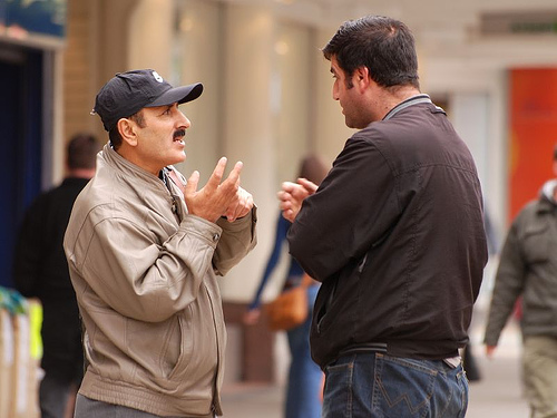 Two Men in Conversation